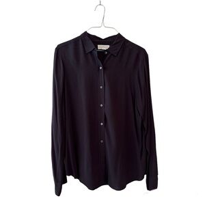 VELVET by Graham & Spencer Women's Navy Button Down Shirt
